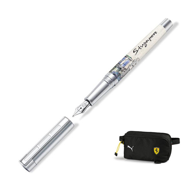 Combo Bút mực Staedtler Premium Corium Urbes Sinagapore + Túi Bao Tử Puma Ferrari Edition
